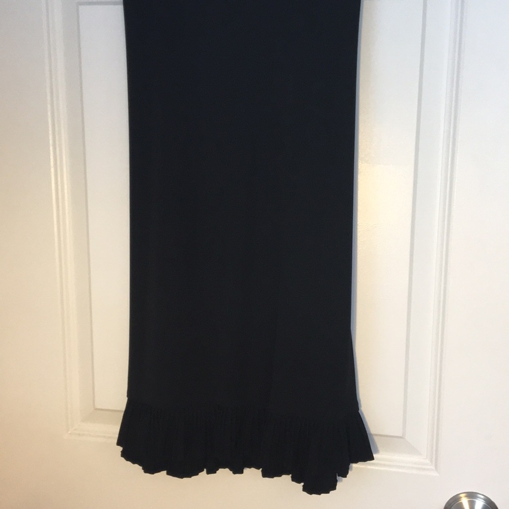DKNY black ruffle skirt